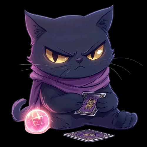 루나가 카드 뒤집다 멈춤